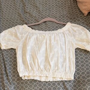 Love Culture Cream Off-Shoulder Blouse